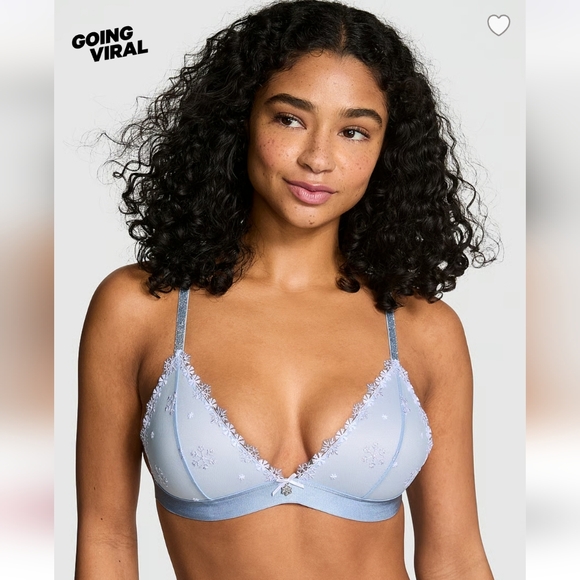 Victoria's Secret Other - ❄️💙 VICTORIA'S SECRET PINK Wink PUSH-UP Triangle BRALETTE WONDERLAND 💙❄️